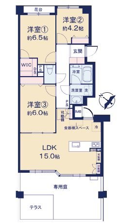 千葉登戸ガーデンハウス 間取図・土地図