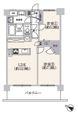 パテラスクエア多摩センター 間取図・土地図