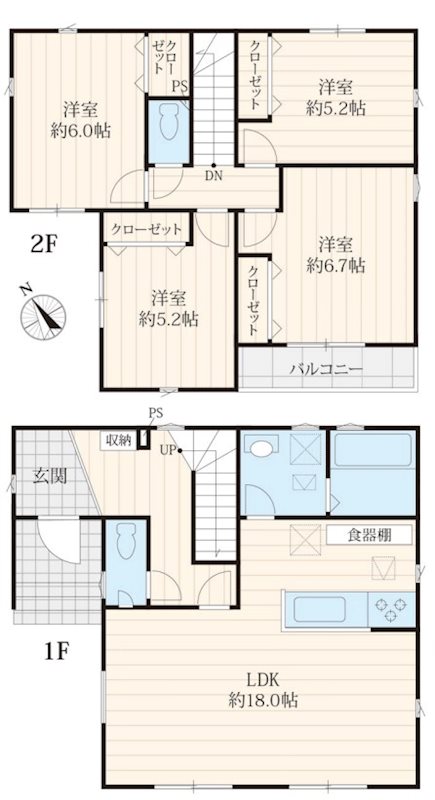 久喜市上町中古戸建 間取図・土地図