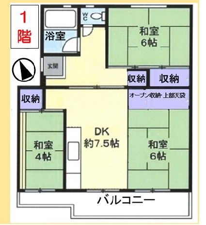 花見川団地6街区 間取図・土地図