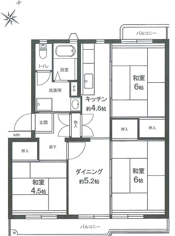 若葉台第一住宅 間取図・土地図