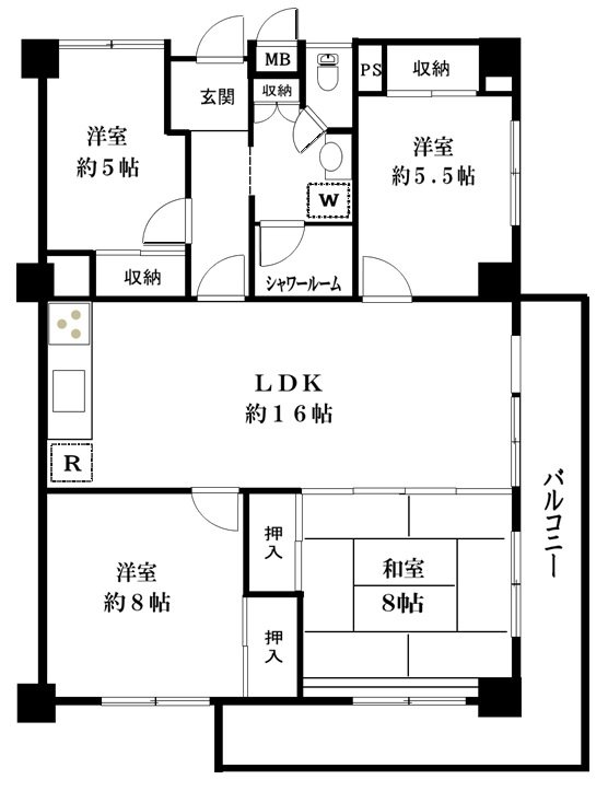 ソフトタウン行徳A棟 間取図・土地図