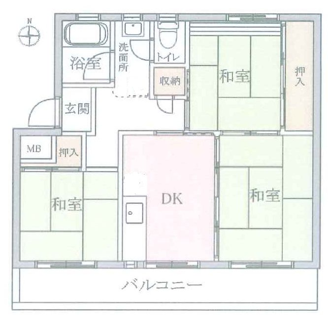 上尾根貝戸団地 間取図・土地図