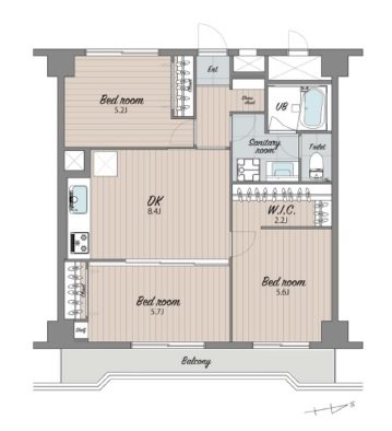 サニーハイツ 間取図・土地図
