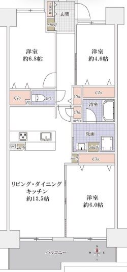 クレール草加 間取図・土地図