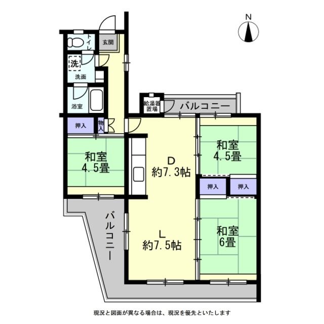富岡住宅 間取図・土地図