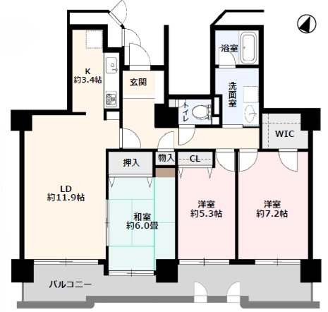 朝日センチュリーみずほ台Ｂ棟 間取図・土地図