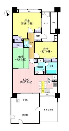 レーベンハイム東松戸カーサコンプレアンノ 間取図・土地図