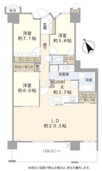 ソルグランデメイツ多摩境　オレンジコート 間取図・土地図