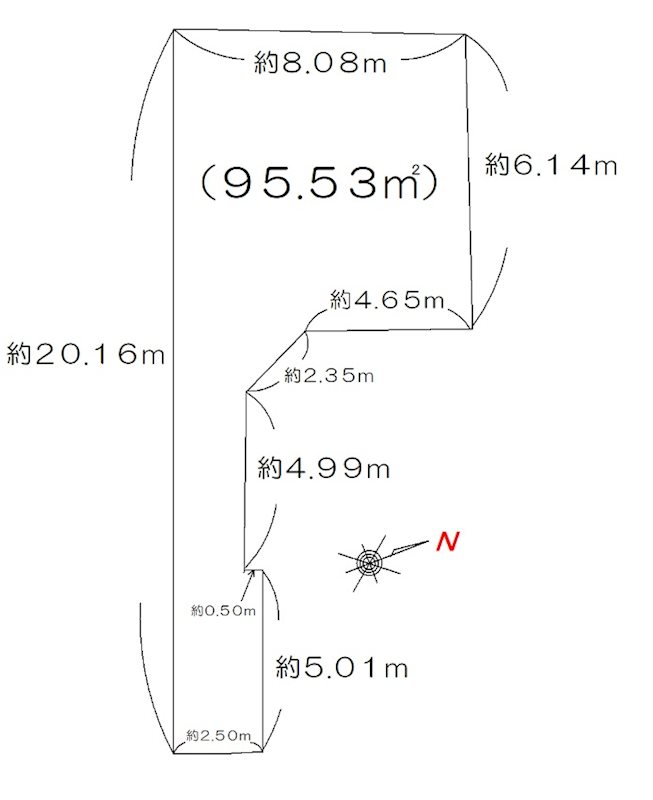 小平市小川町一丁目売地 間取図・土地図