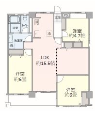 野庭団地634-2号棟 間取図・土地図