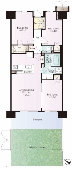 レジデントプレイス西葛西 間取図・土地図