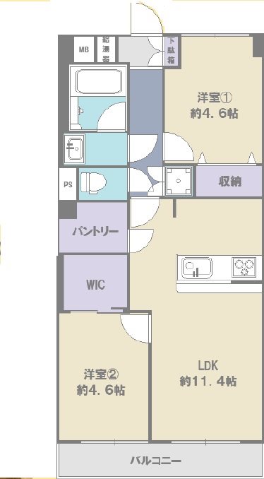 中銀新葛西マンシオン 間取図・土地図
