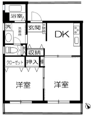ファースト谷津ハイツ 間取図・土地図