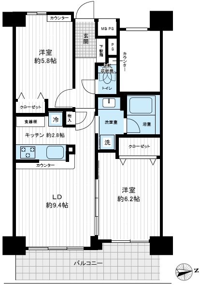 コスモ葛西シティフォルム 間取図・土地図