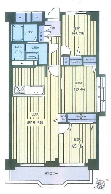 大泉学園サマリヤマンション 間取図・土地図
