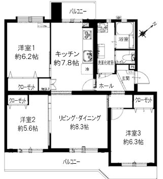 磯辺西住宅 間取図・土地図