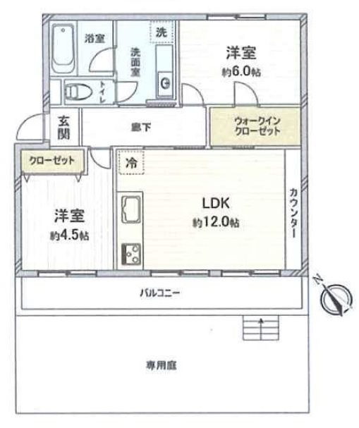 メゾンドール検見川 間取図・土地図