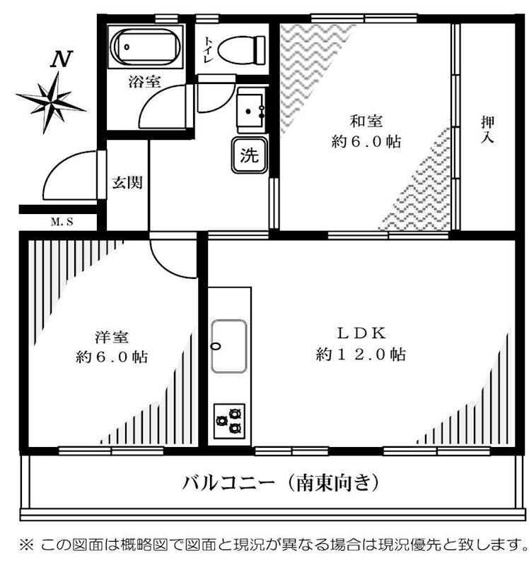西小中台団地19棟 間取図・土地図