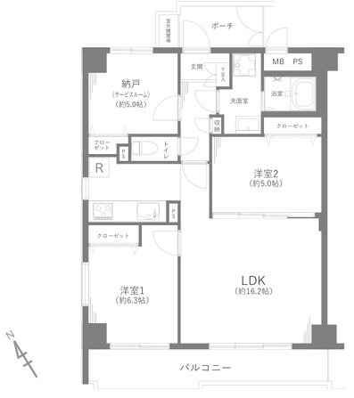 コスモ津田沼ティエラ 間取図・土地図