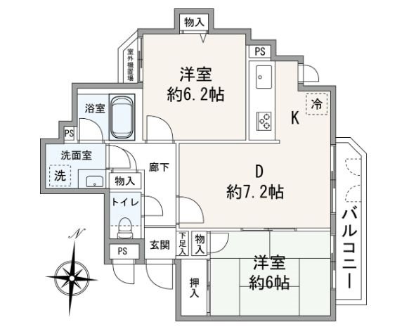 コーラル京王橋本 間取図・土地図