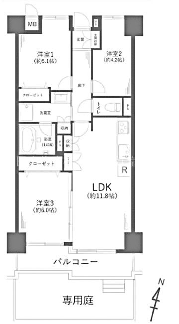 茅ヶ崎ガーデンハウス 間取図・土地図