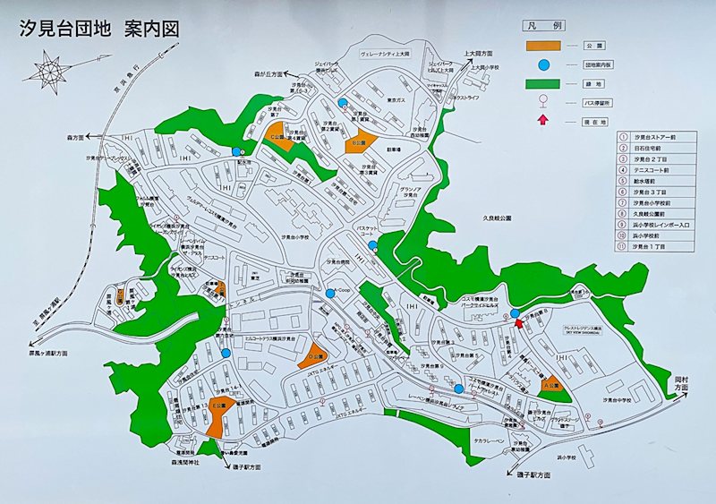汐見台第8住宅 1210号棟 現地案内図