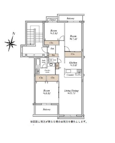青葉の森公園通り 間取図・土地図