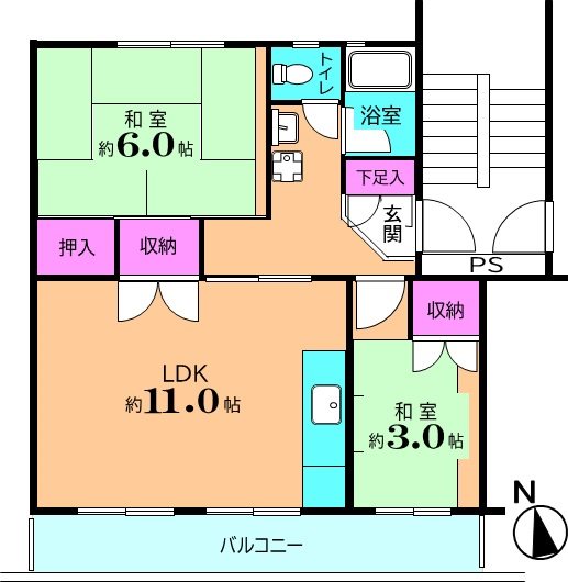 狭山台団地2街区 間取図・土地図