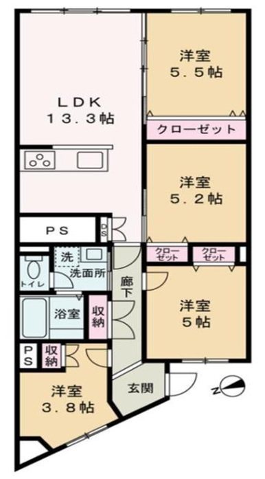 西船橋ハイリビング 間取図・土地図
