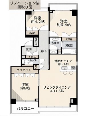 パークハウス新松戸311 間取図・土地図