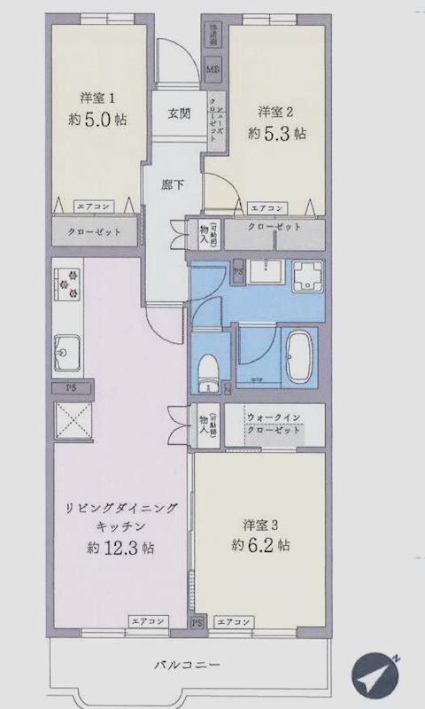 ルミネ聖蹟桜ヶ丘 間取図・土地図