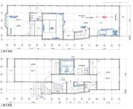 横浜市港南区笹下６丁目中古戸建 間取図・土地図