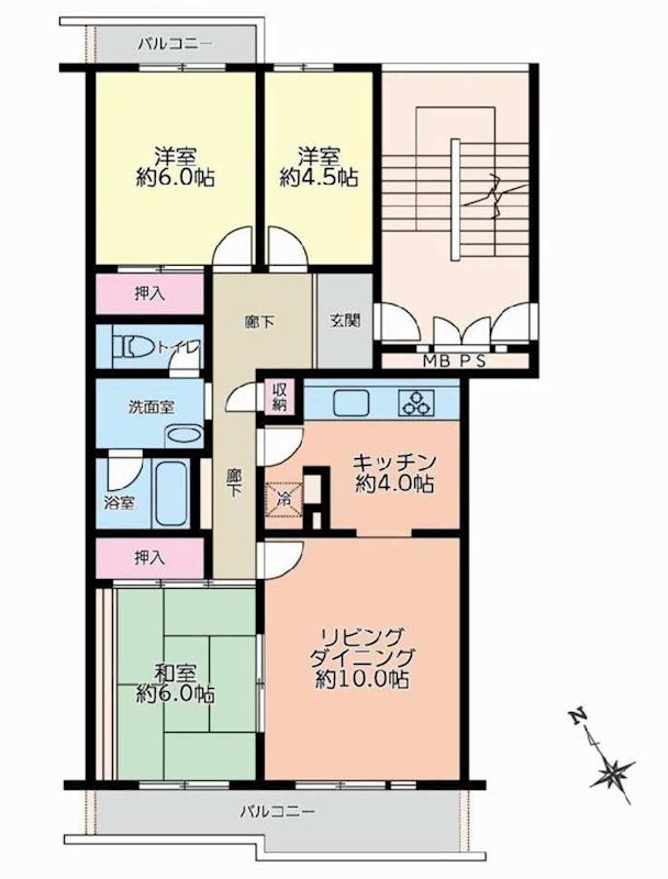 東京都多摩市聖ヶ丘３丁目 間取図・土地図