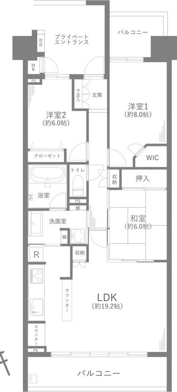 グランジオ武蔵野 間取図・土地図