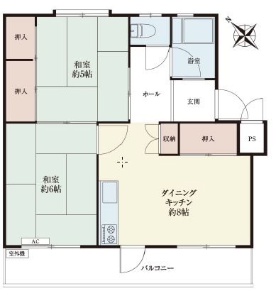 稲毛団地 間取図・土地図