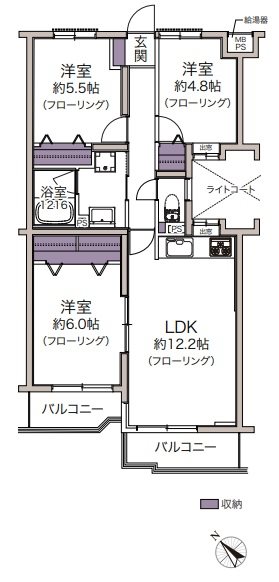 パールコート玉川学園 間取図・土地図