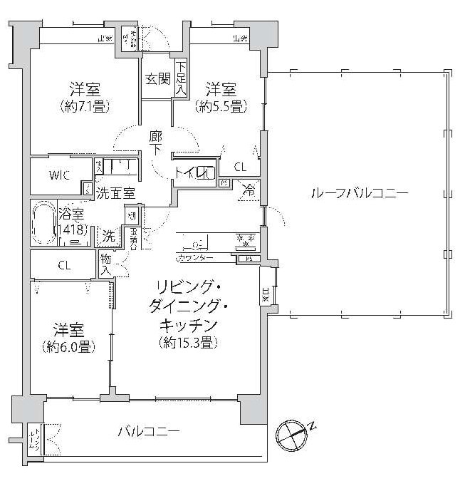 ハイホーム聖蹟桜ヶ丘Ⅱブロードテラス 間取図・土地図