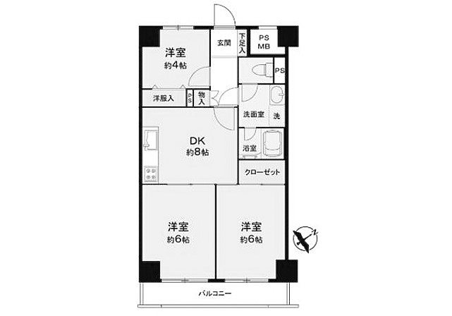 ライオンズマンション戸塚第３ 間取図・土地図