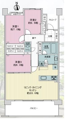 レクセル多摩センターマークレジデンス 間取図・土地図