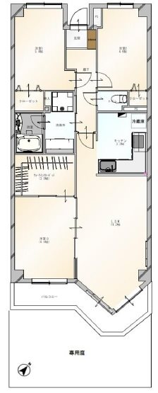 バームハイツ西葛西 間取図・土地図