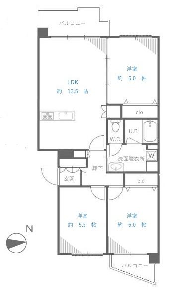 神奈川県横浜市旭区若葉台１丁目 間取図・土地図