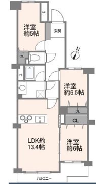 コスモ上大岡アークタワーズ伍番館 間取図・土地図