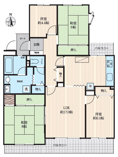 東鷲宮駅前ハイツ 間取図・土地図