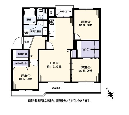 グリーンハイム検見川 間取図・土地図