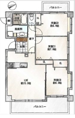 ダイアパレス多摩センターⅢ 間取図・土地図