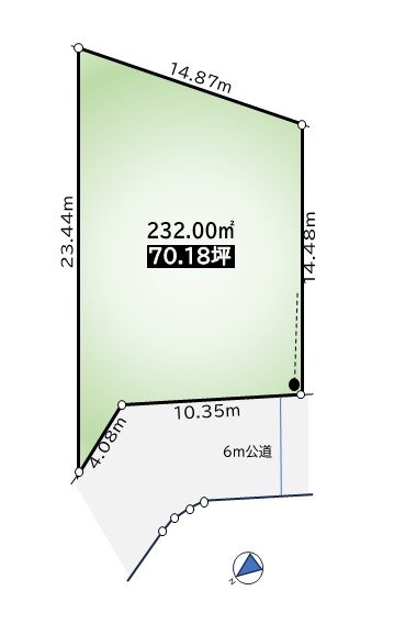 売地　小室町 間取図・土地図