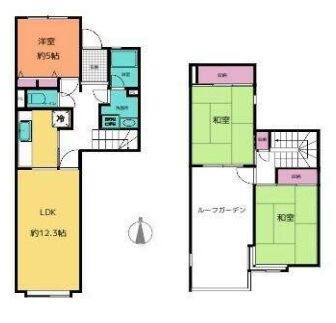 グリーンヒル寺田９７号棟 間取図・土地図