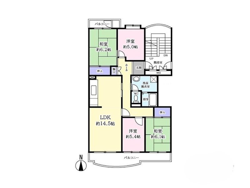 並木2丁目第12住宅 6号棟 間取図・土地図