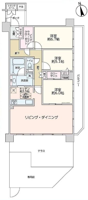 クレストフォルム市川南アクアビュー 間取図・土地図